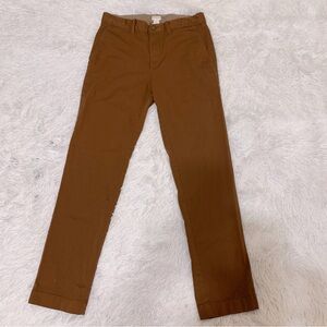 Crewcuts boy's size 14 slim fit chino pants flat front in brown